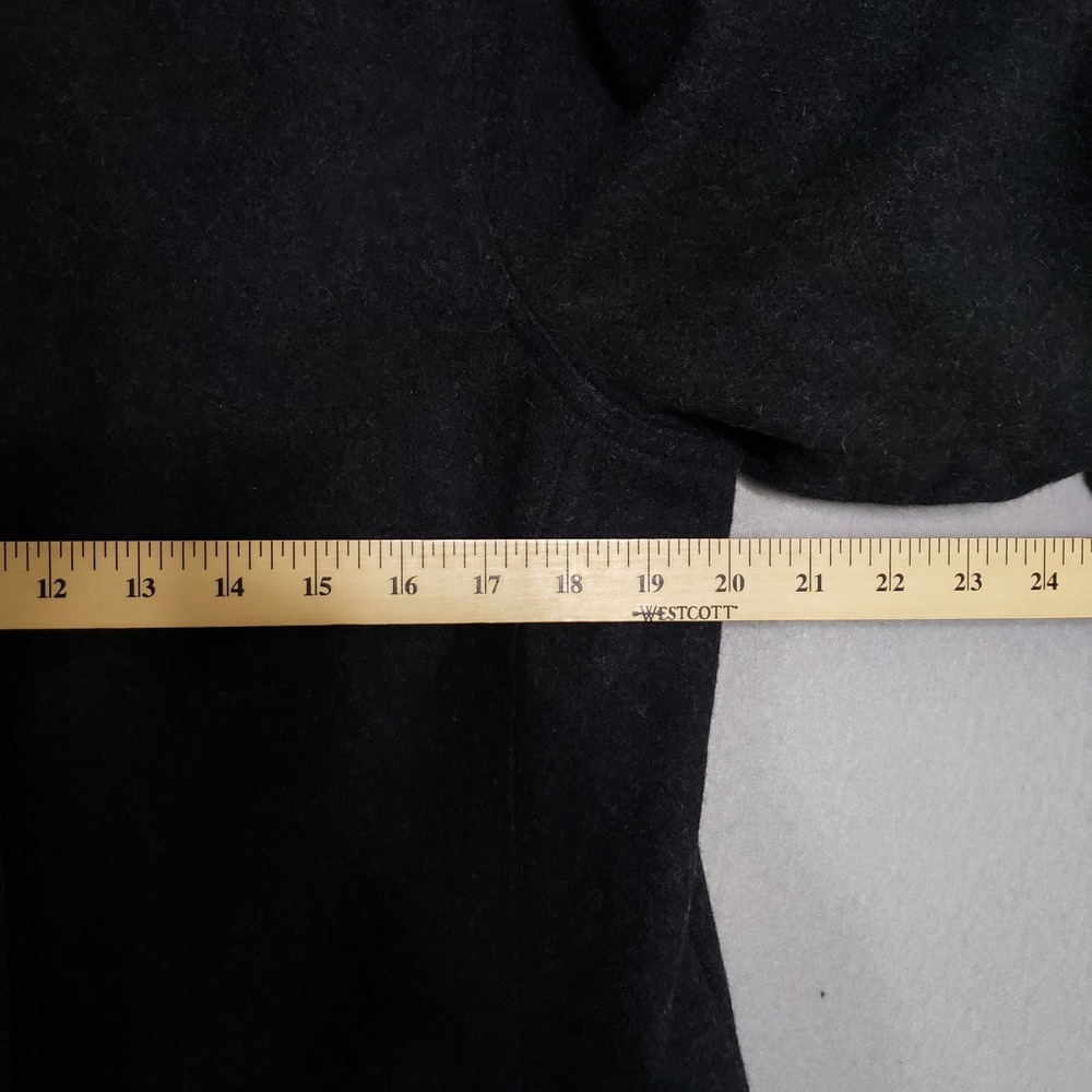 Vintage‎ Old Navy Women's Large Coat 2003 Wool Blend Hooded Charcoal Grey Y2K - Picture 6 of 14